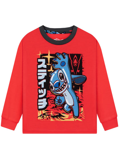Character Red Disney Stitch In Space Long Sleeve Pyjamas - image 4