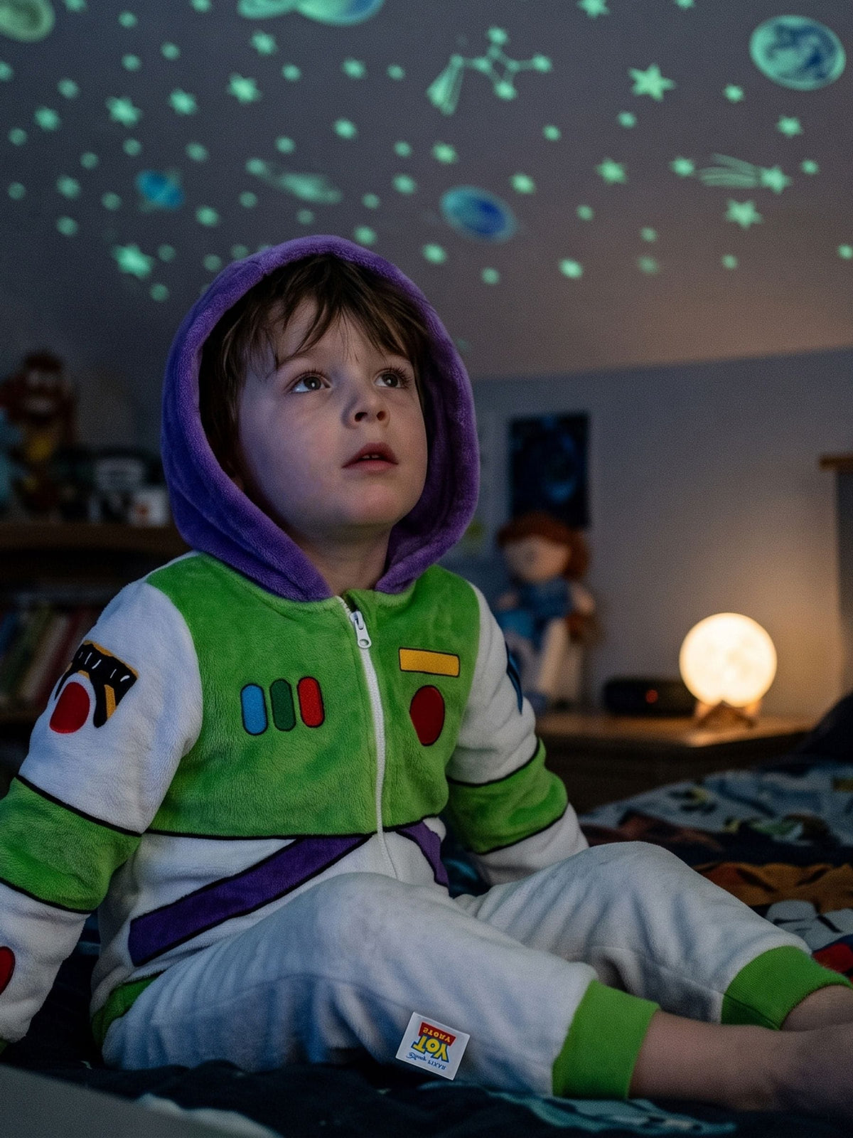 Character White Disney Toy Story Buzz Lightyear Outfit Fleece Onesie - image 2