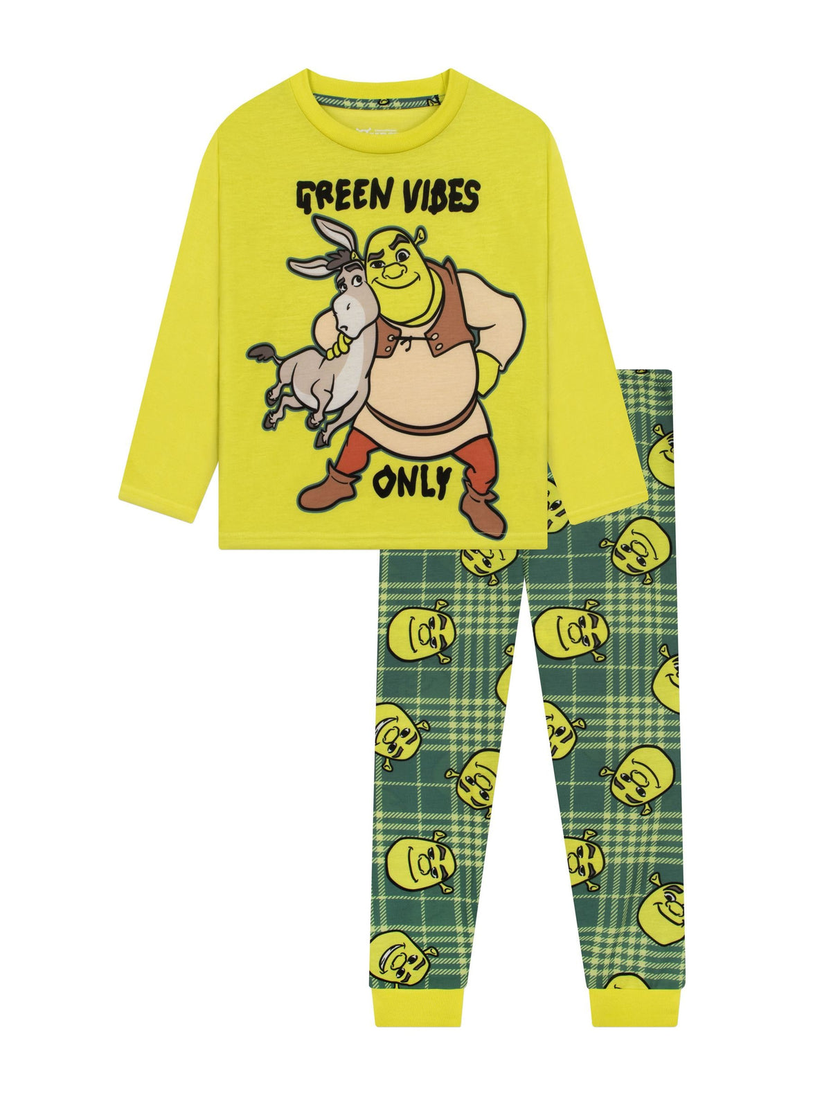 Character Green Dream Works Shrek And Donkey Vibes Only Pyjamas - image 1