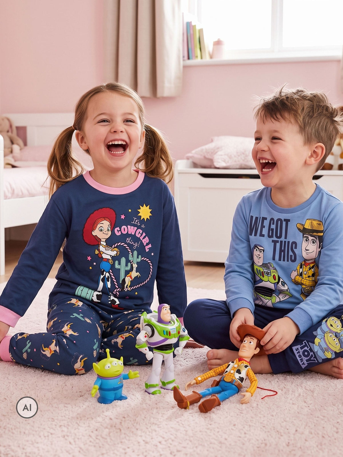 Character Blue Disney Toy Story Jessie It's A Cowgirl Thing Pyjamas - image 2