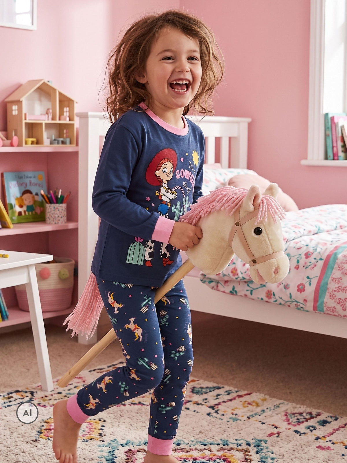 Character Blue Disney Toy Story Jessie It's A Cowgirl Thing Pyjamas - image 3