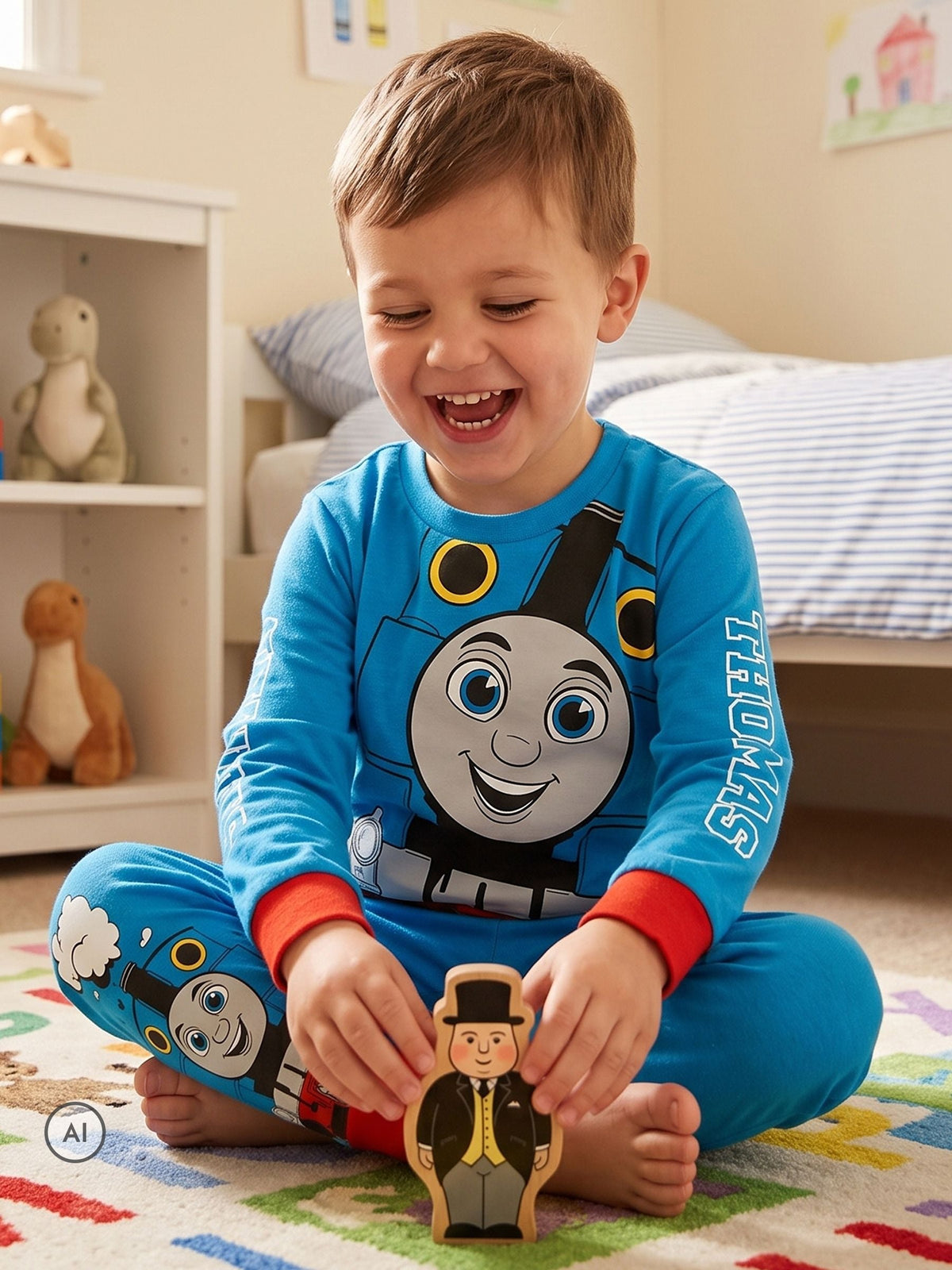 Character Blue Thomas & Friends Thomas the Tank Engine Pyjamas - image 4