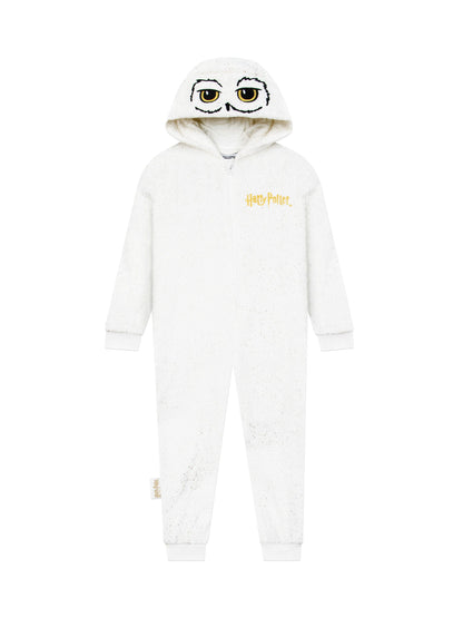 Character White Harry Potter Novelty Hedwig Fleece Onesie With Metallic Sparkle - image 1
