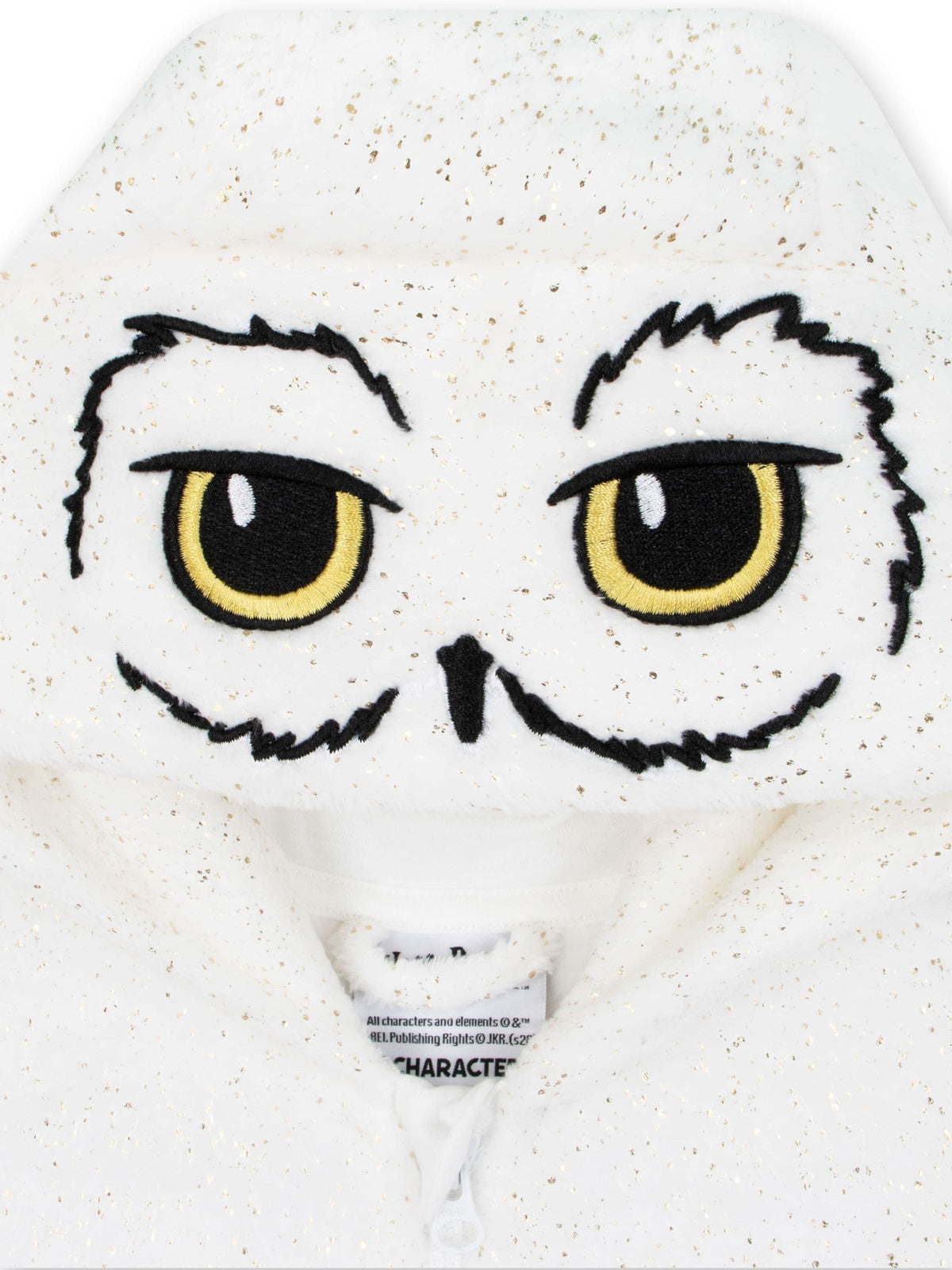 Character White Harry Potter Novelty Hedwig Fleece Onesie With Metallic Sparkle - image 10