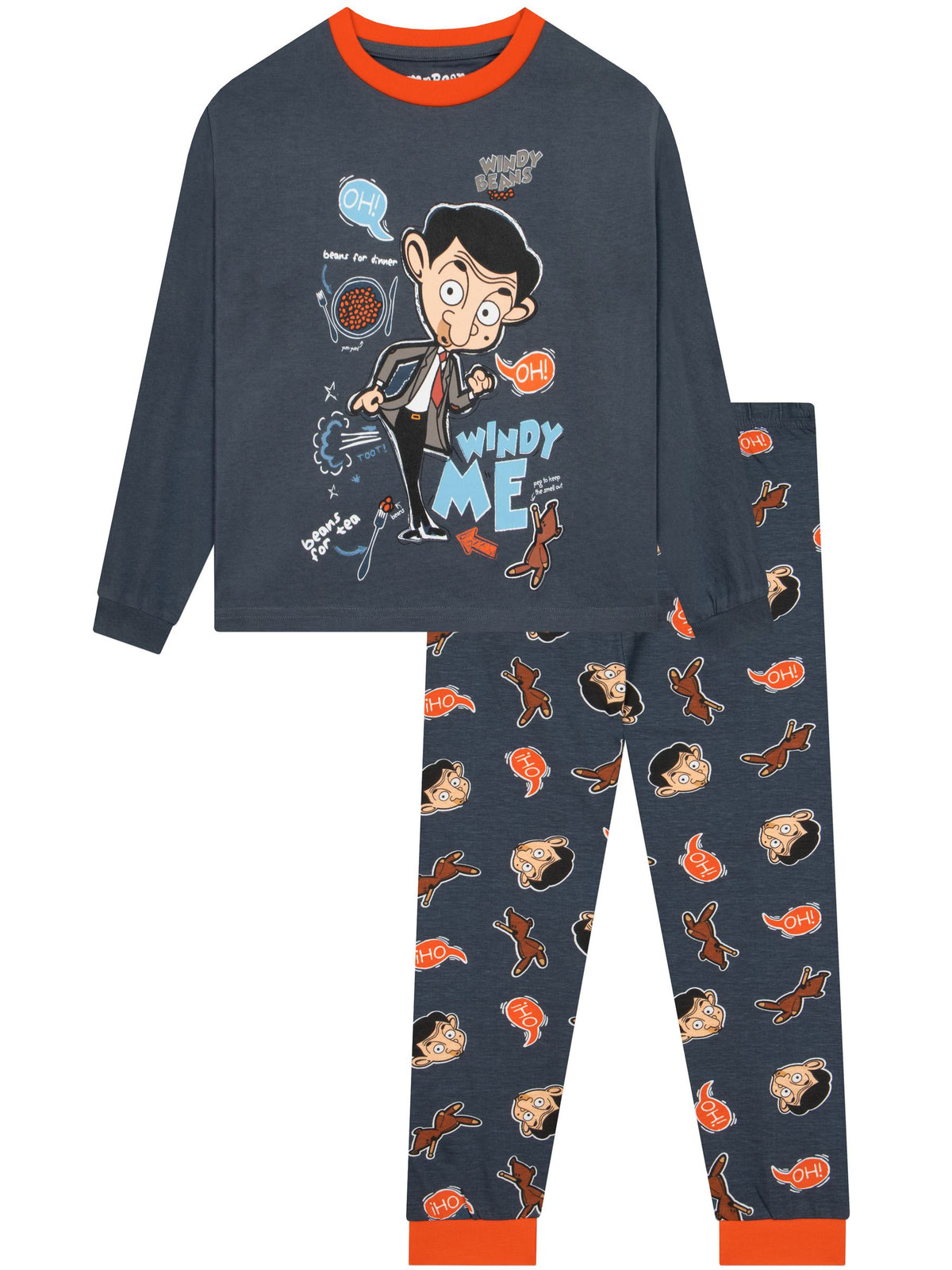 Character Blue Mr Bean And Teddy Long Sleeve Pyjamas - image 1
