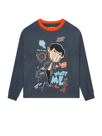 Character Blue Mr Bean And Teddy Long Sleeve Pyjamas - image 4