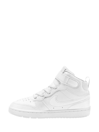 Nike White Junior Court Borough Mid Trainers image 2