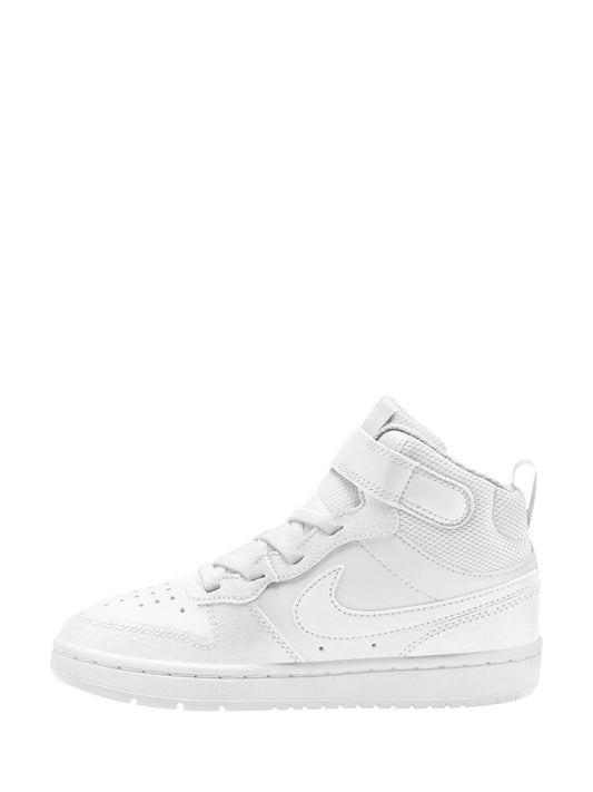 Nike White Junior Court Borough Mid Trainers image 2