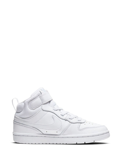 Nike White Junior Court Borough Mid Trainers image 3