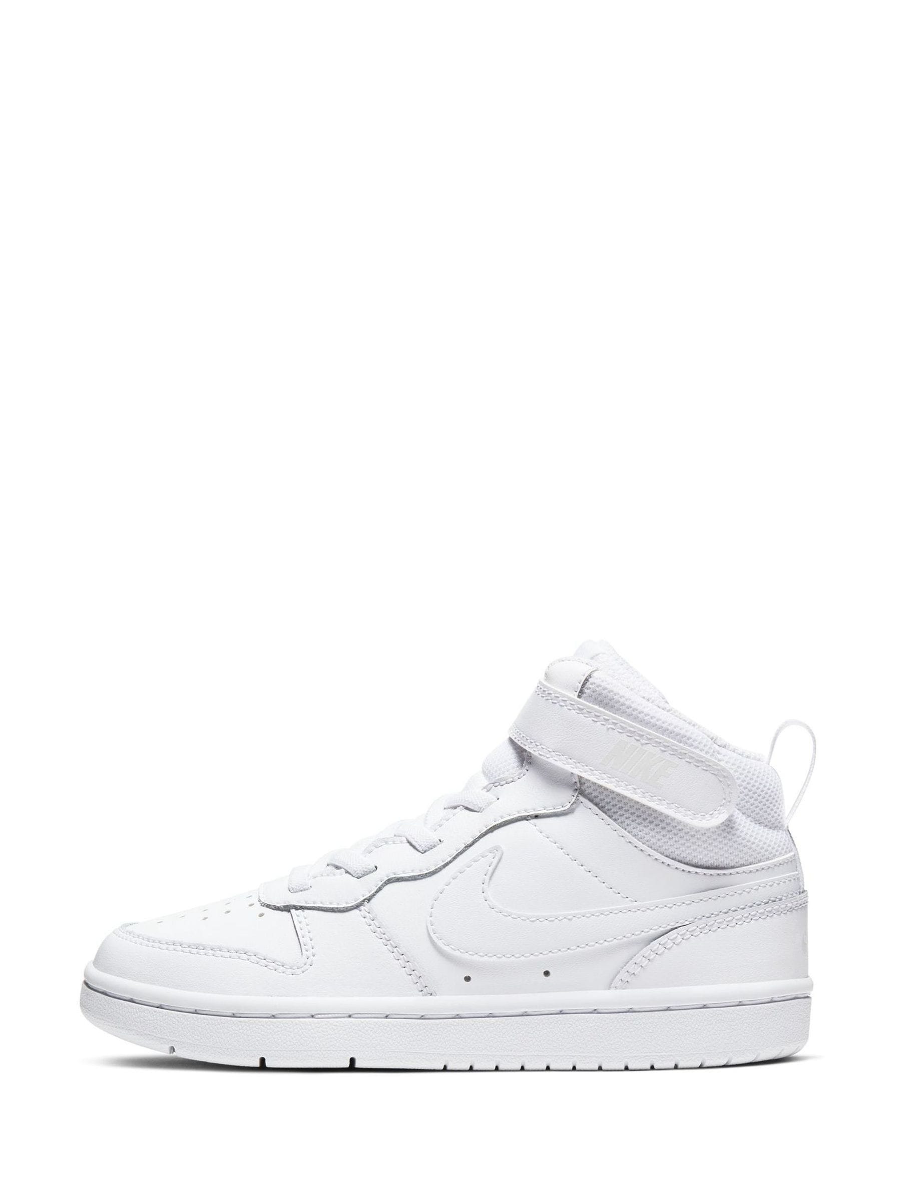 Nike White Junior Court Borough Mid Trainers image 4
