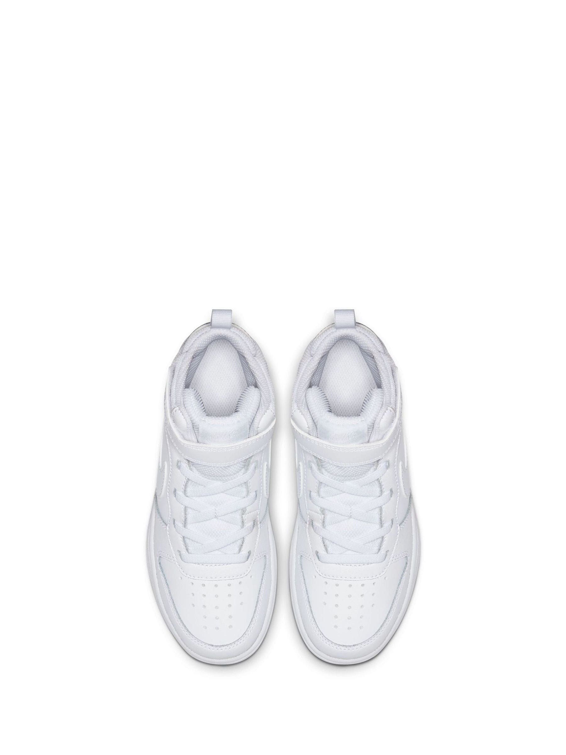 Nike White Junior Court Borough Mid Trainers image 6