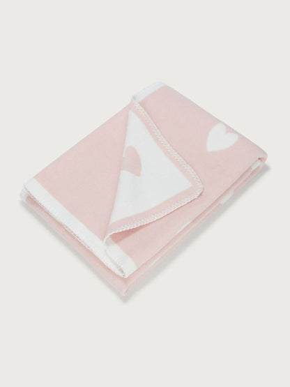 The White Company Pink Brushed Heart Blanket - image 1