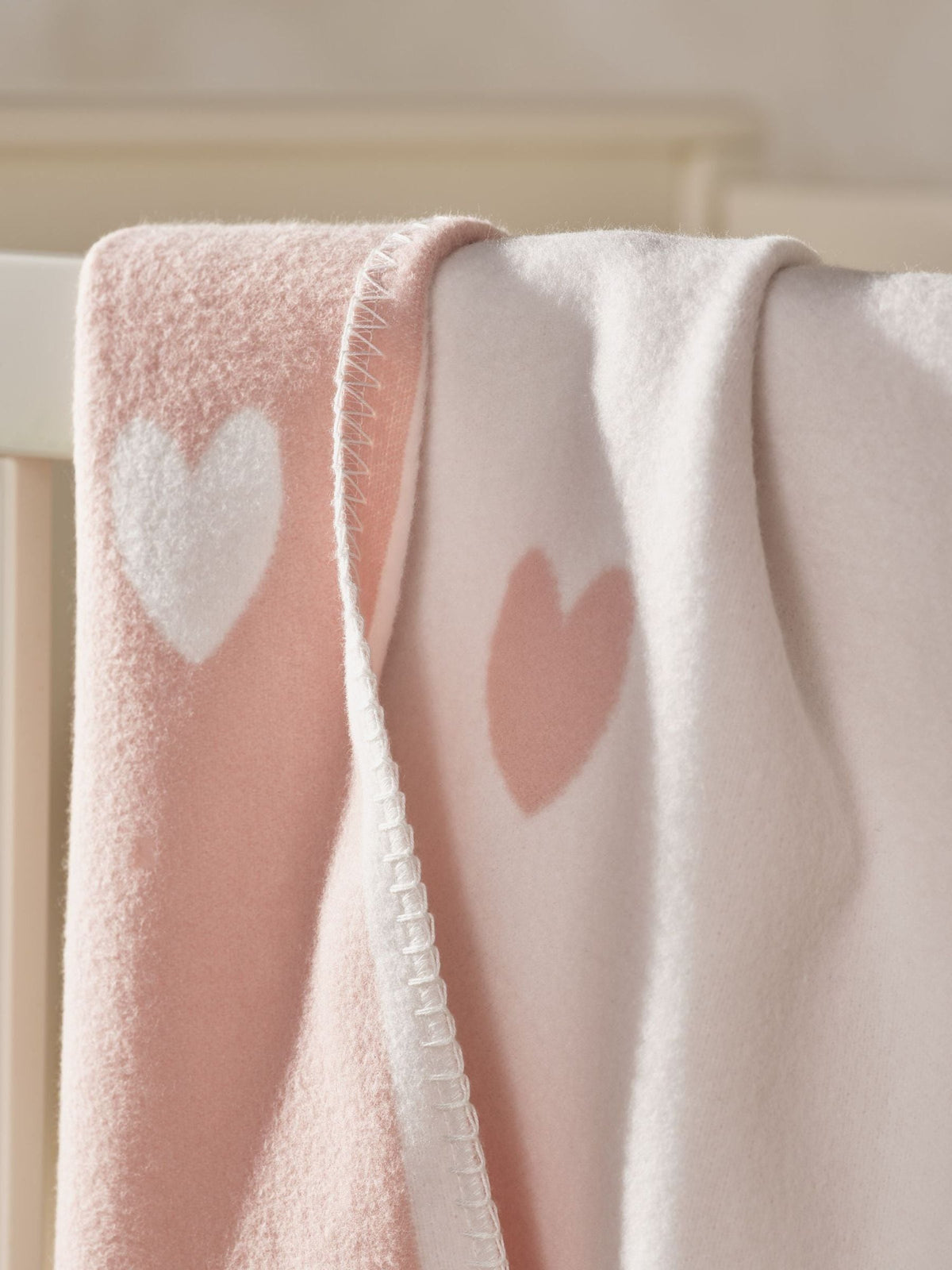 The White Company Pink Brushed Heart Blanket - image 2