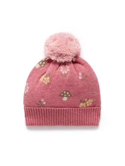 Purebaby Pink Magical Forest Toadstool Knit Beanie - image 2