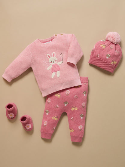 Purebaby Pink Magical Forest Toadstool Knit Beanie - image 4
