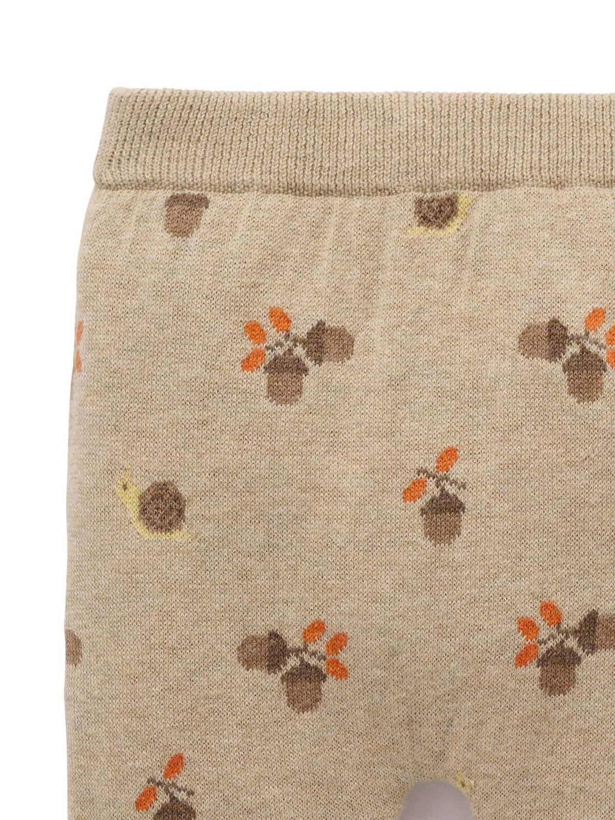 Purebaby Brown Magical Forest Acorn Knit Leggings - image 4