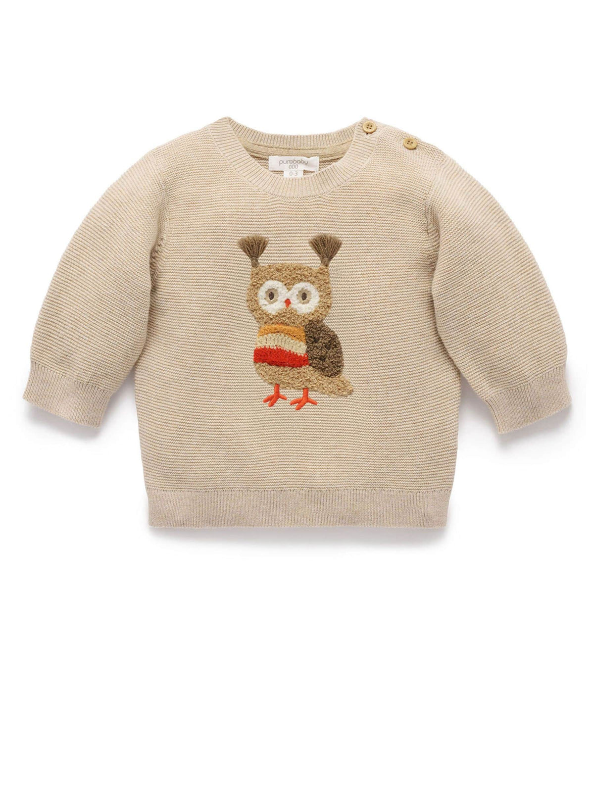 Purebaby Cream Magical Forest Owl Jumper - image 3