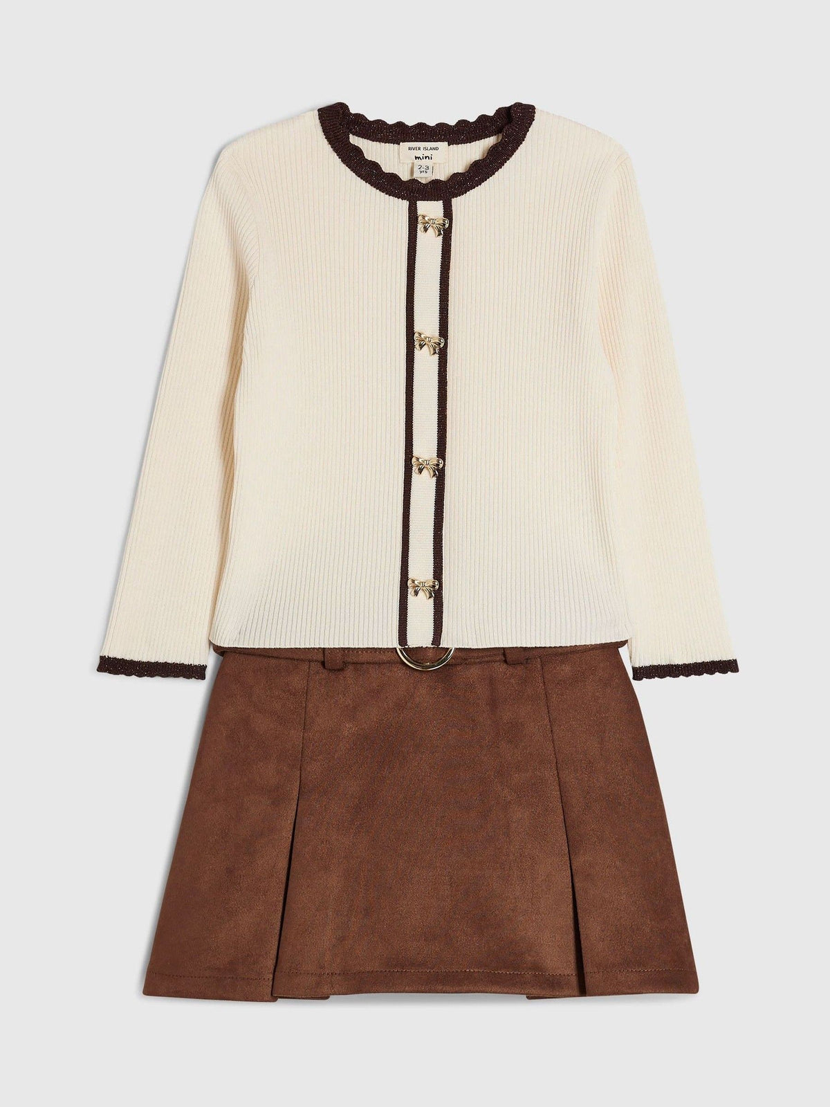 River Island Brown Suedette Skorts Set - image 3