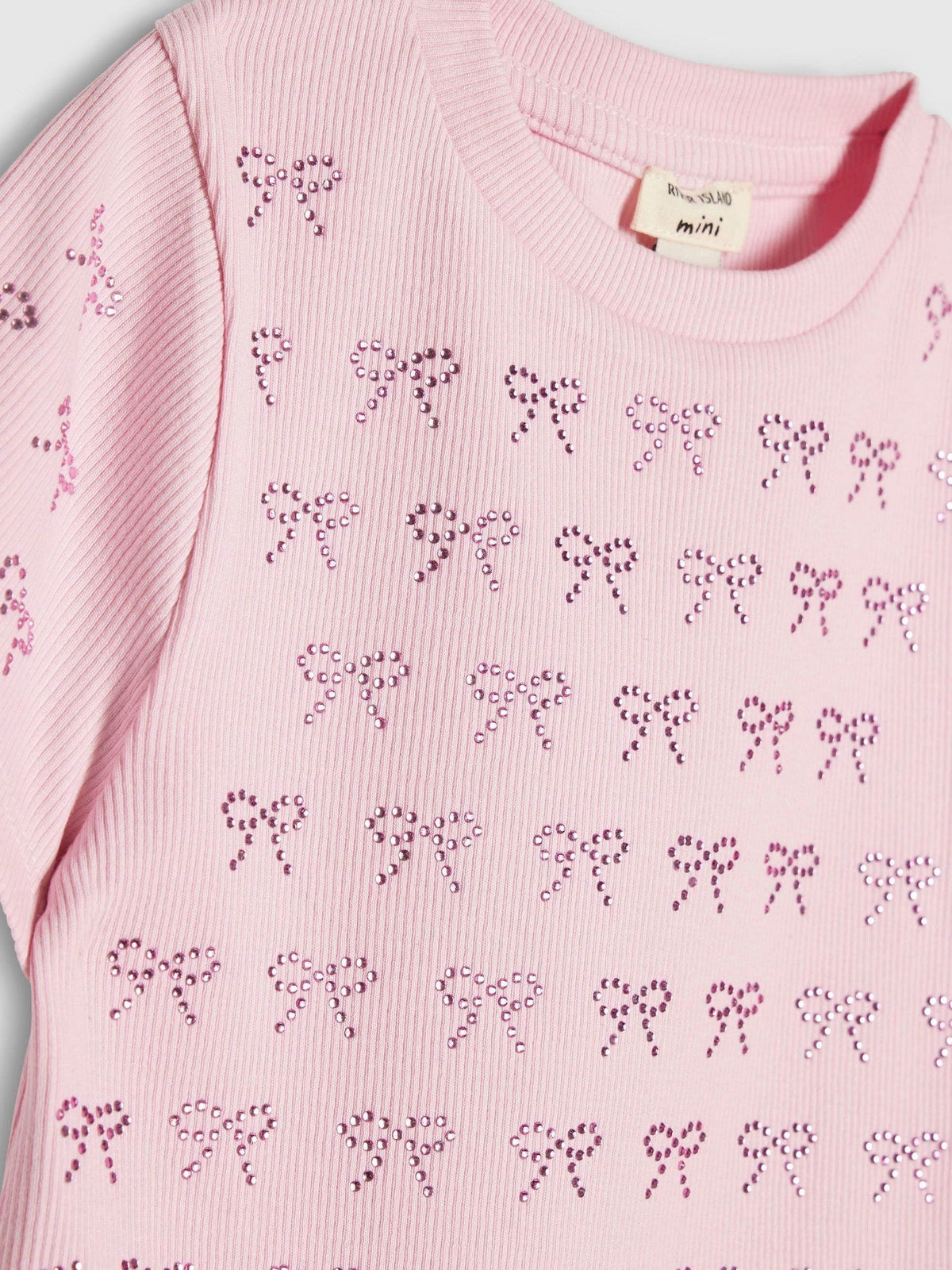 River Island Pink Regular Fit Bow T-Shirt - image 3
