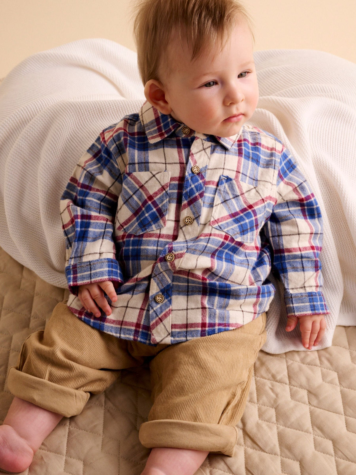 Purebaby Brown Woodland Check Shirt - image 2