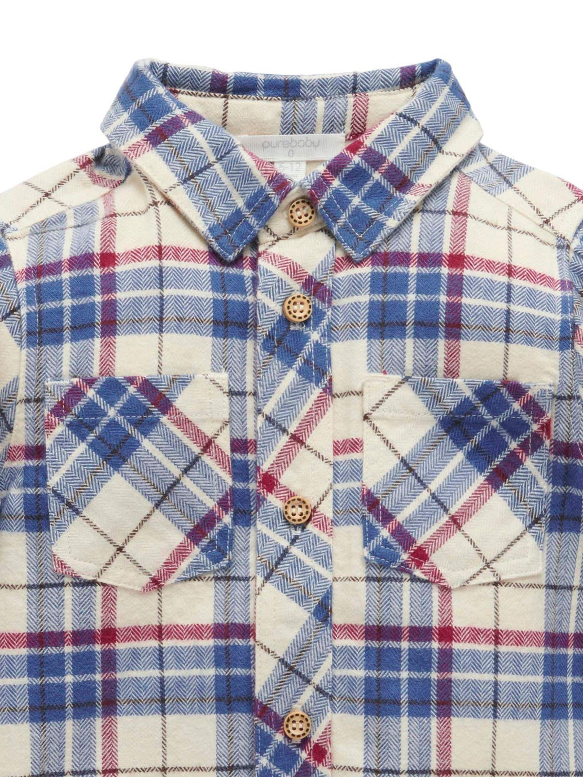 Purebaby Brown Woodland Check Shirt - image 6