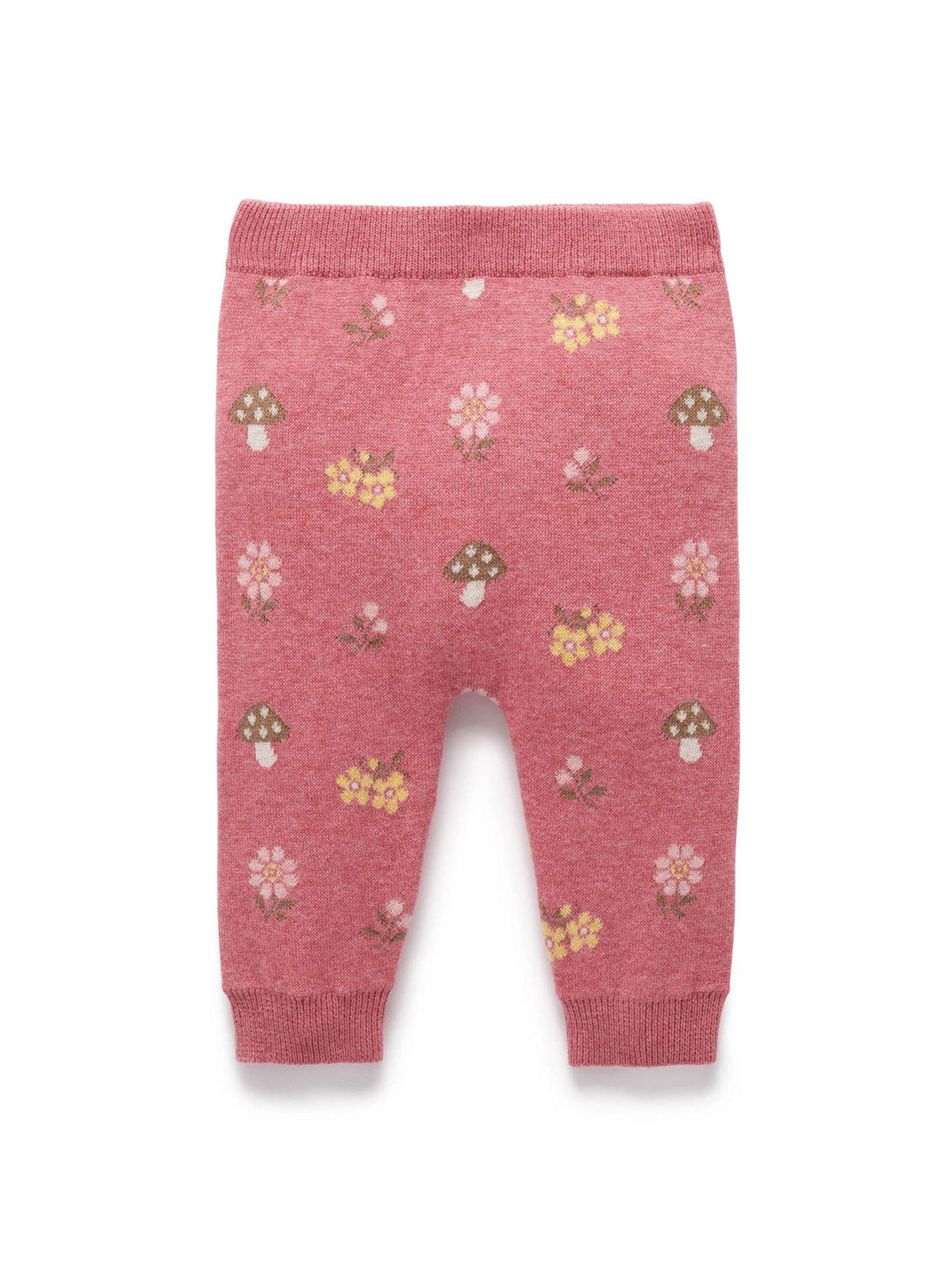Purebaby Pink Magical Forest Toadstool Knit Leggings - image 3
