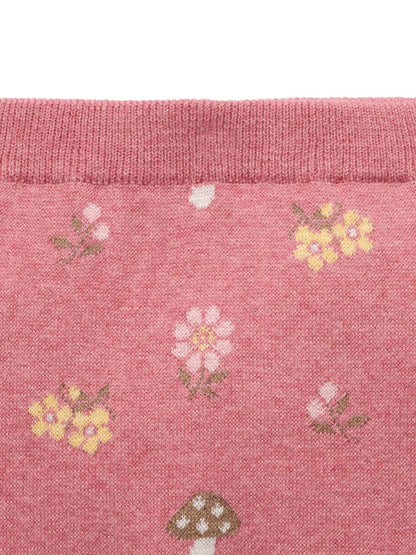 Purebaby Pink Magical Forest Toadstool Knit Leggings - image 5