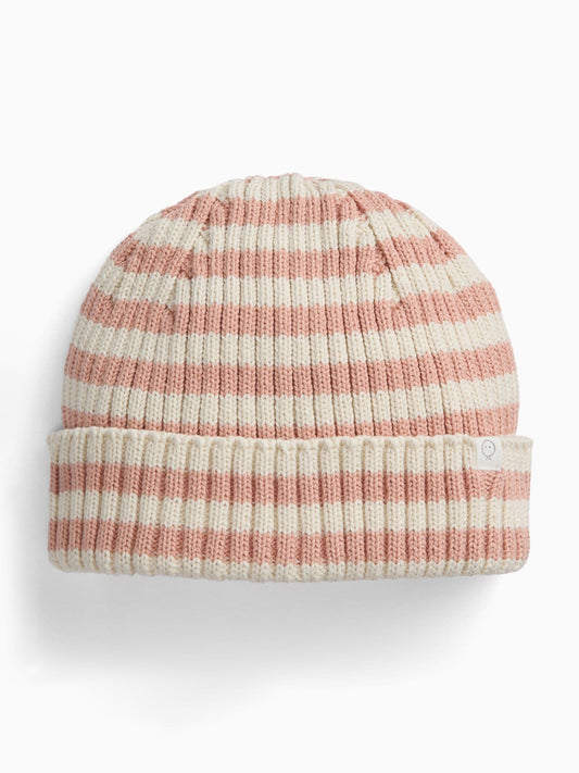 MORI Pink Stripe Supersoft Knitted Beanie - image 1