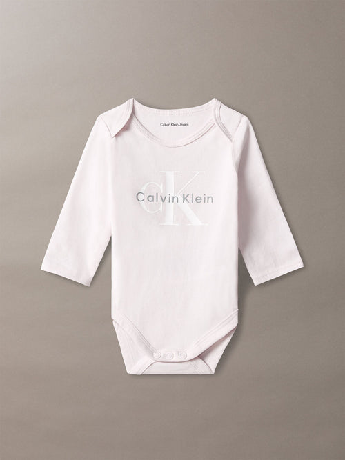 Dsiney Kidz - Calvin Klein Purple Newborn Signature Logo Bodysuit image 1