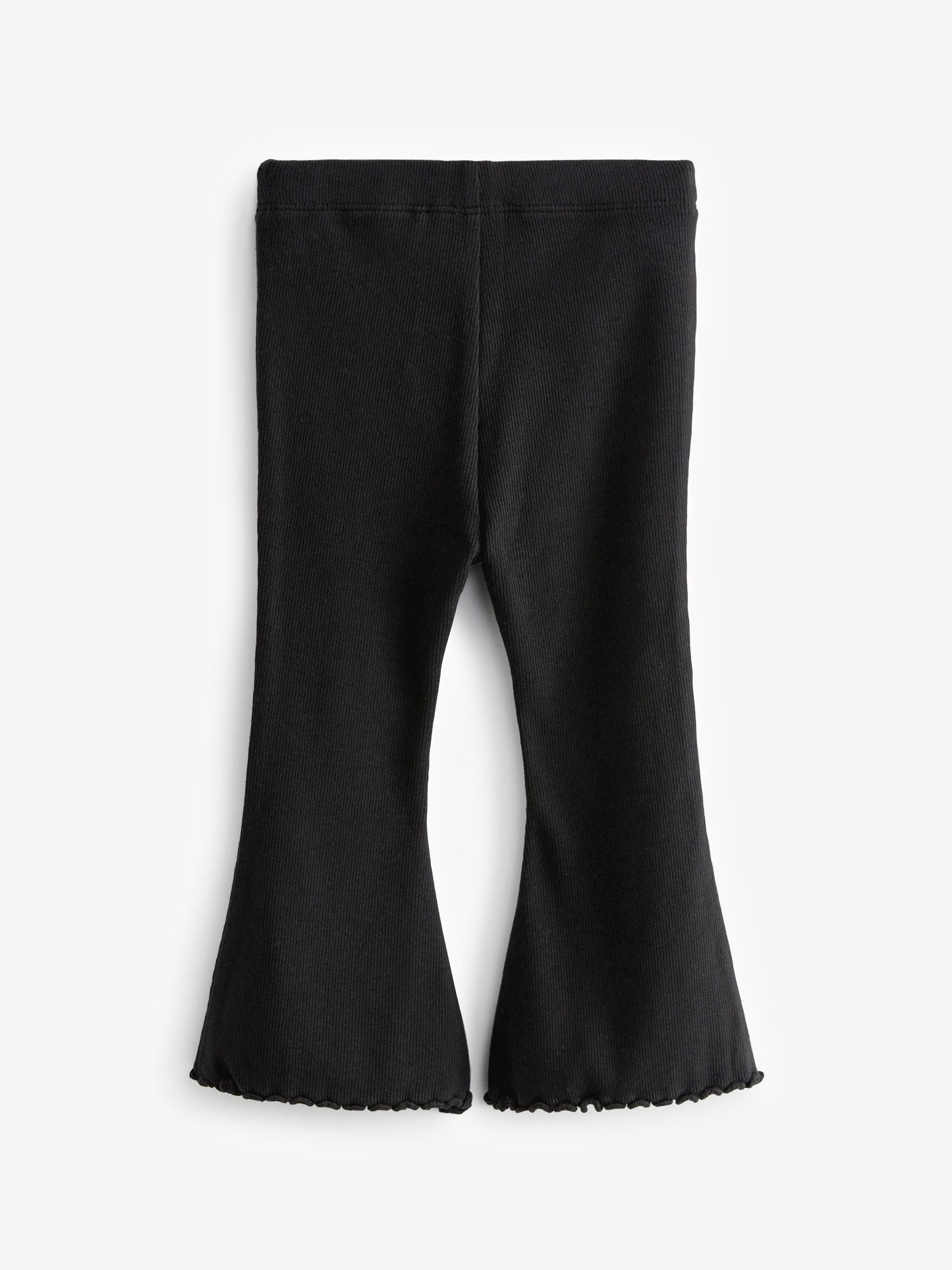 Black Rib Flare Leggings (3mths-7yrs) image 2