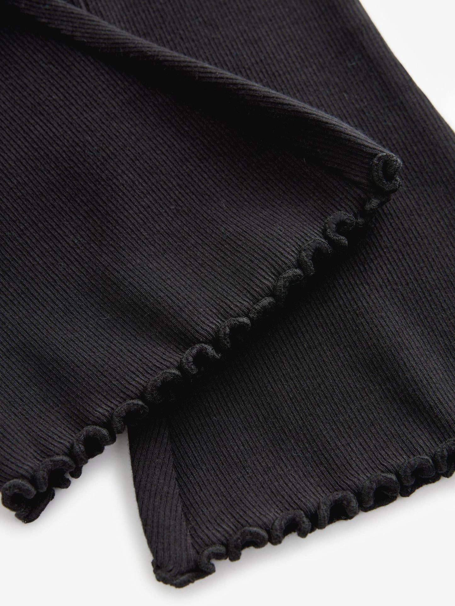 Black Rib Flare Leggings (3mths-7yrs) image 3
