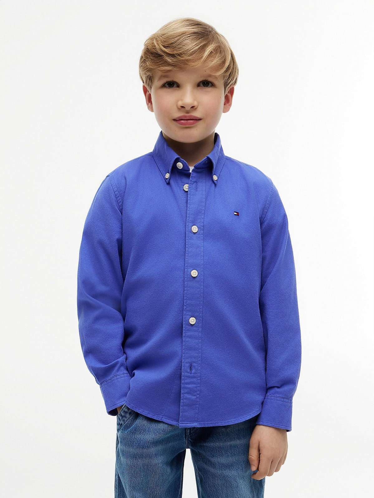 Dsiney Kidz - Tommy Hilfiger Noble Blue Essential Button-Down Oxford Shirt image 1