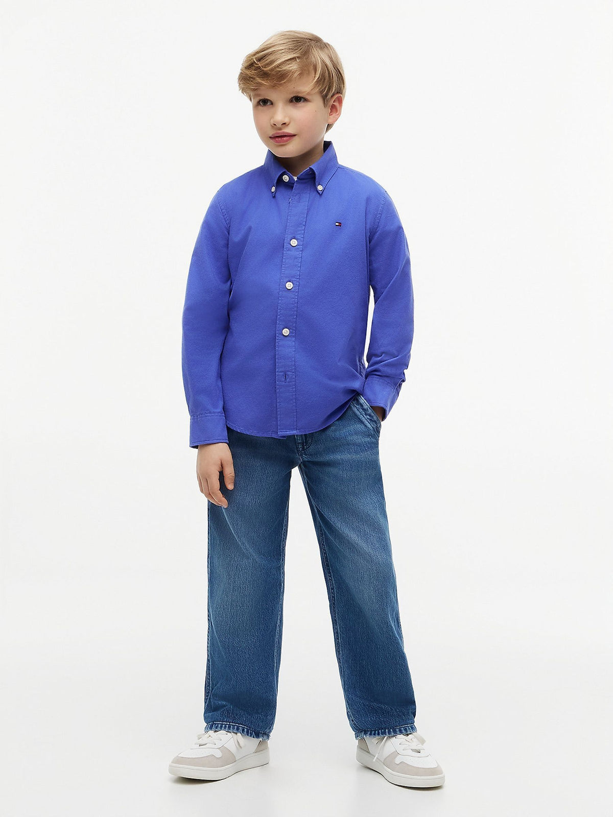 Dsiney Kidz - Tommy Hilfiger Noble Blue Essential Button-Down Oxford Shirt image 2