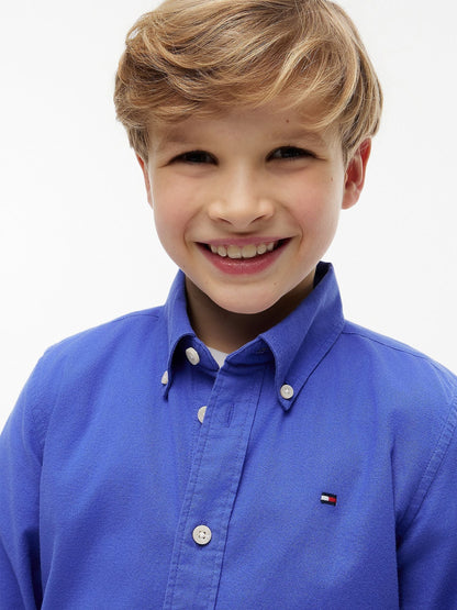 Dsiney Kidz - Tommy Hilfiger Noble Blue Essential Button-Down Oxford Shirt image 3