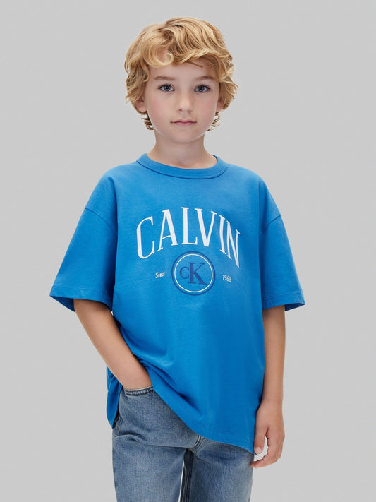 Dsiney Kidz - Calvin Klein Blue Graphic Logo T-Shirt image 1
