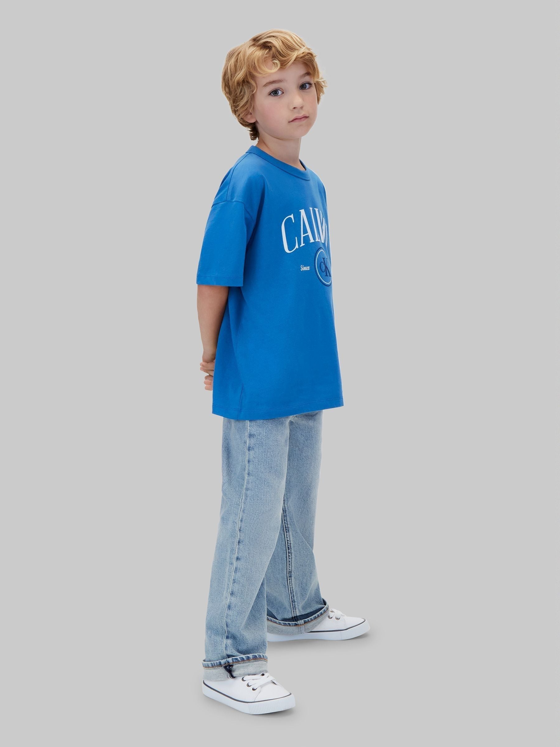 Dsiney Kidz - Calvin Klein Blue Graphic Logo T-Shirt image 5