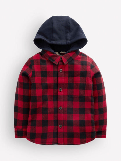 Dsiney Kidz - Boden Red Borg Lined Hooded Shirt image 1