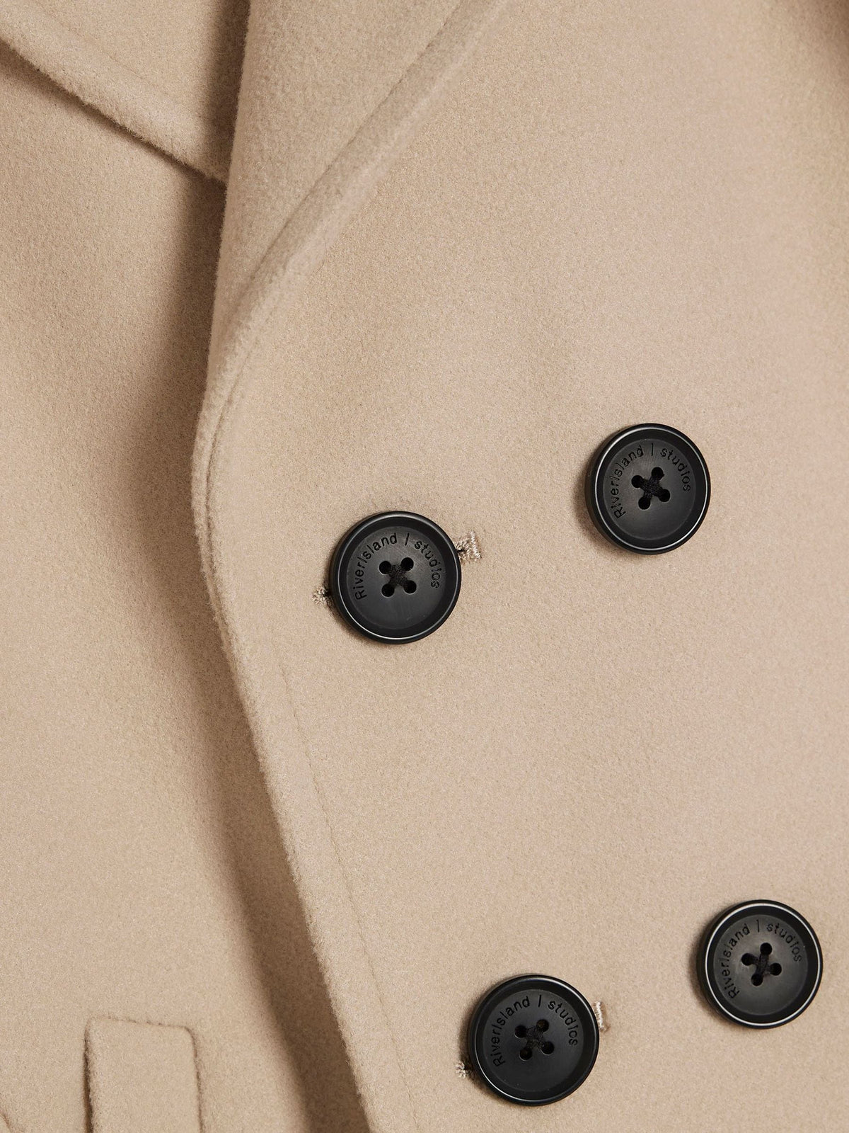 River Island Natural Double Breasted Peacoat - image 3