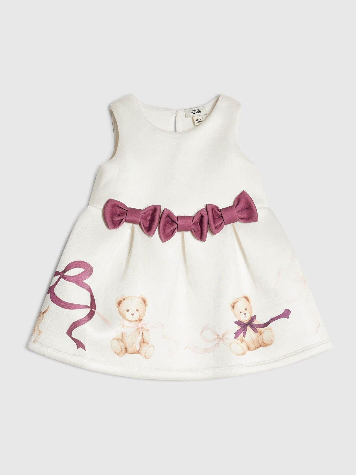 River Island White Scuba Bear Dress - image 1