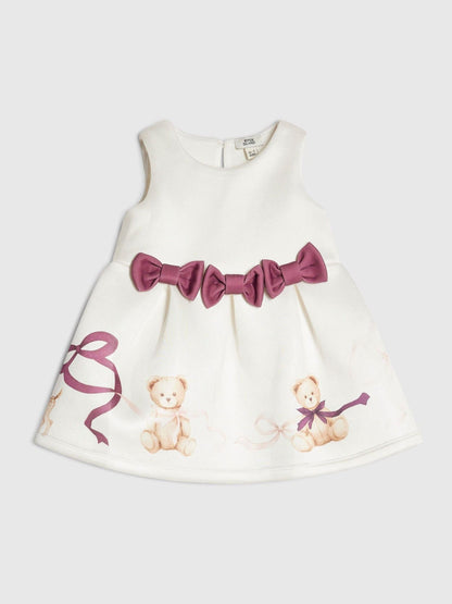 River Island White Scuba Bear Dress - image 1