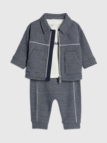 River Island Blue Jacquard Shacket Top & Leggings Set - image 3
