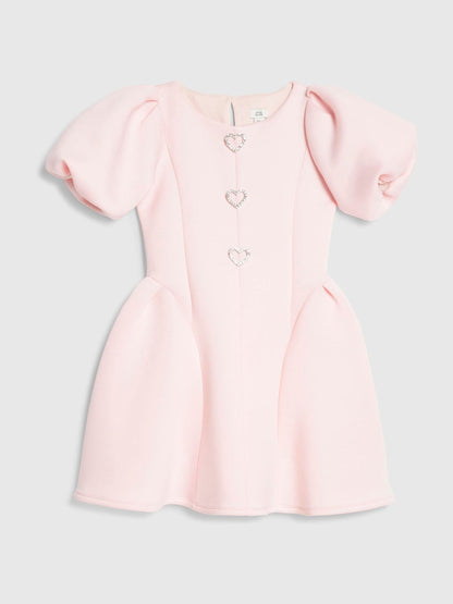 Dsiney Kidz - River Island Pink Heart Scuba Dress image 1