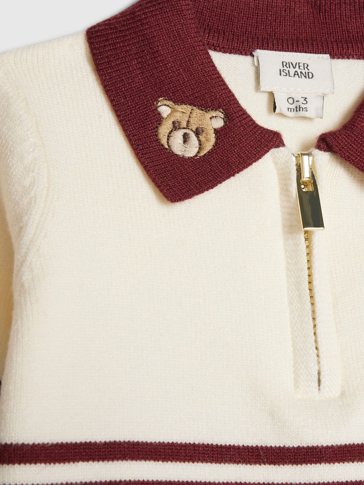 River Island Red Stripe Polo Jumper & Joggers Set - image 4