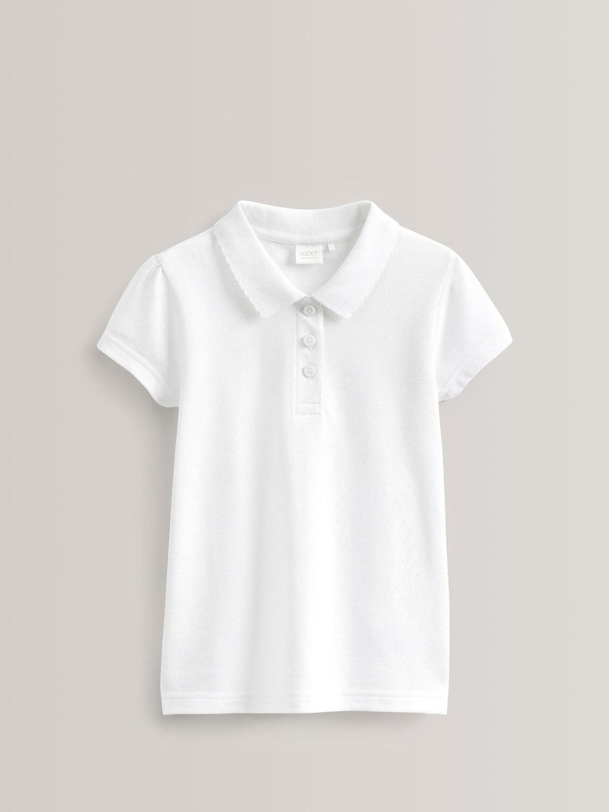 Dsiney Kidz - White Regular Fit Girls 5 Pack 100% Cotton Short Sleeve Polo Shirts (3-16yrs) image 2