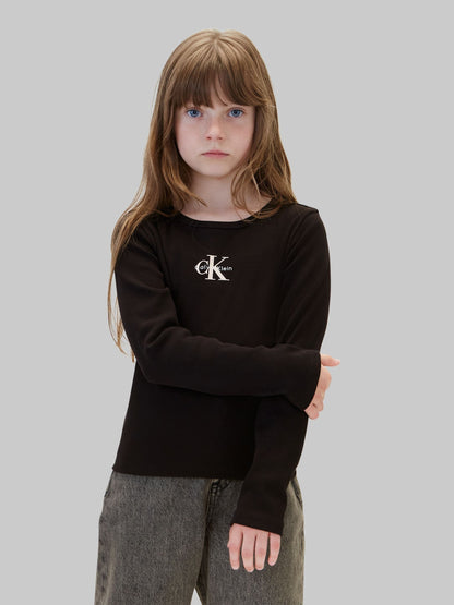 Dsiney Kidz - Calvin Klein PVH Black Long Sleeve Logo T-Shirt image 1