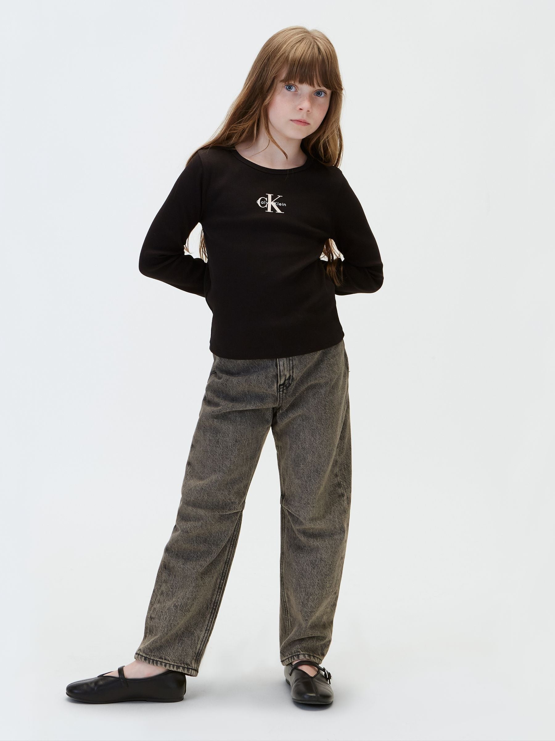 Dsiney Kidz - Calvin Klein PVH Black Long Sleeve Logo T-Shirt image 3