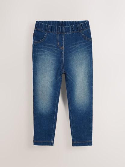 Dsiney Kidz - Mid Blue/Light Blue Denim 2 Pack Elasticated Waist Jeggings (3mths-7yrs) image 7