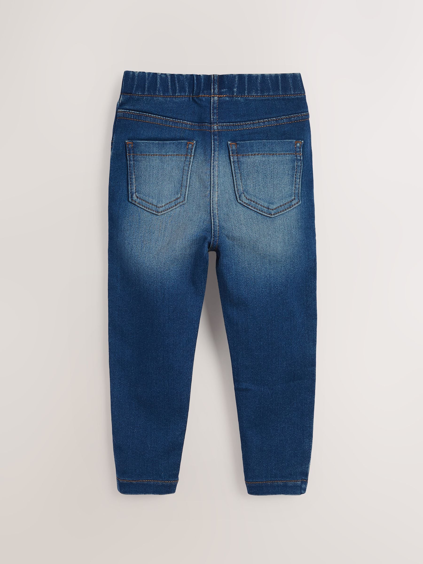 Dsiney Kidz - Mid Blue/Light Blue Denim 2 Pack Elasticated Waist Jeggings (3mths-7yrs) image 8