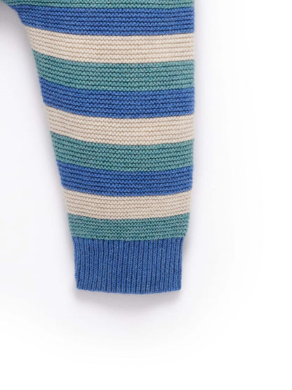 Purebaby Blue Garter Stitch Knit Leggings - image 6
