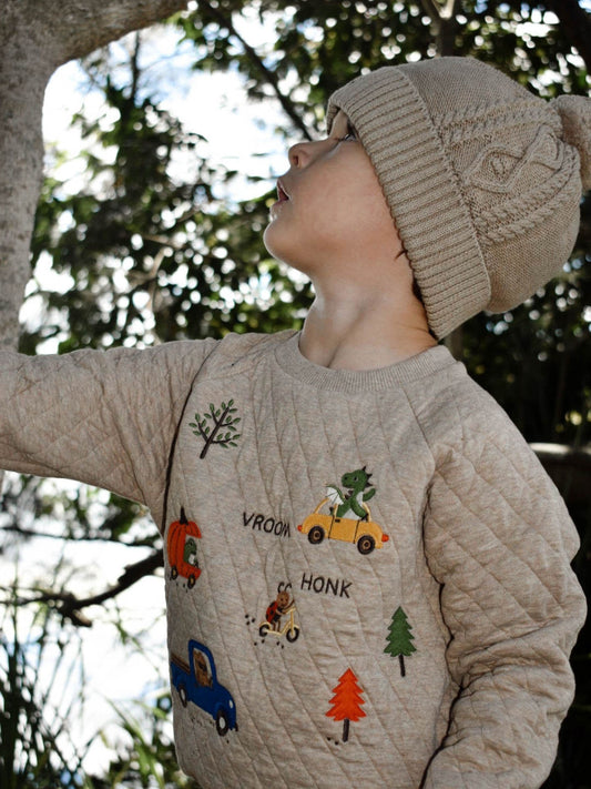 Purebaby Brown Quilted Car Adventure Windcheater Jumper - image 1